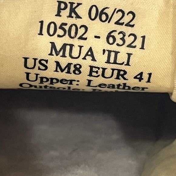 Olukai Men's Mua Ili Sheepskin Lining Brown Leather Slippers Size 8 - Picture 5 of 9